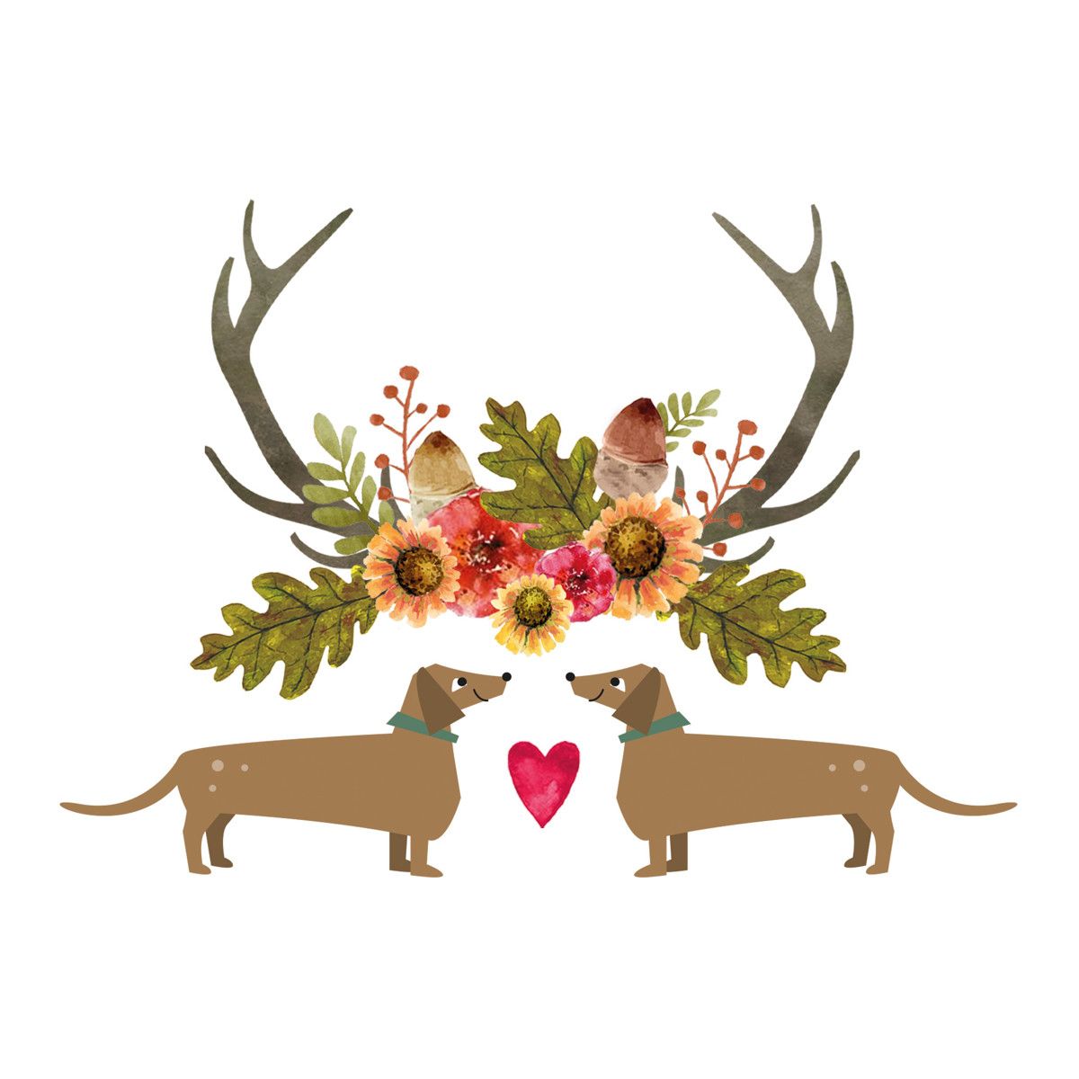 teckel servetten herfst