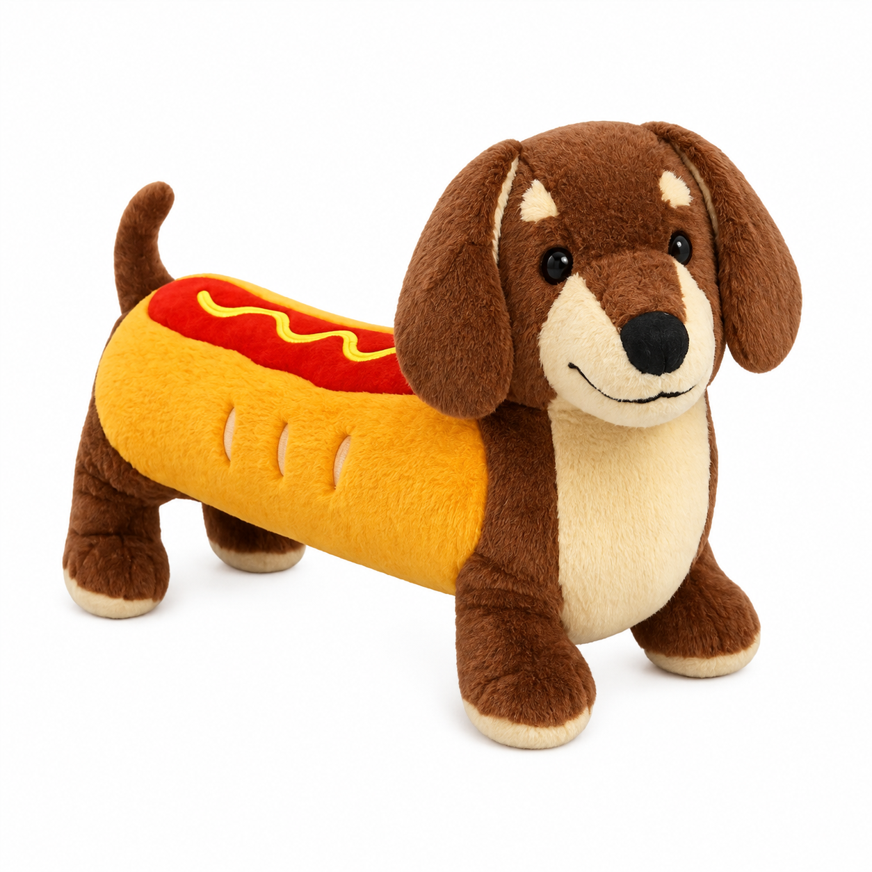 30cm hotdog bruine teckel knuffel