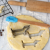 Mini teckel baksetje spatel met koekjesuitsnijder
