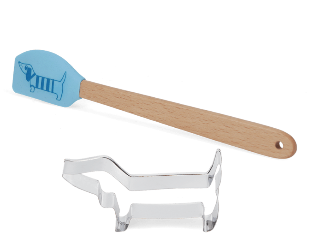 Mini teckel baksetje spatel met koekjesuitsnijder_1