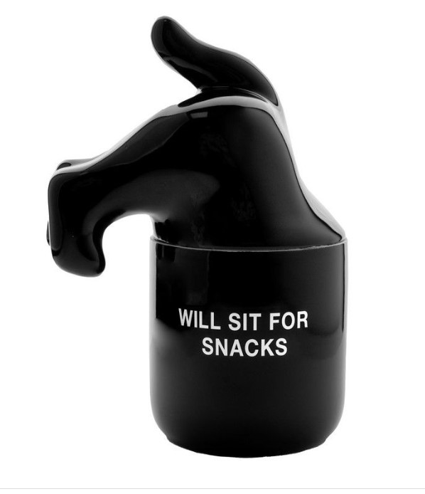 Koekjespot zwart teckel