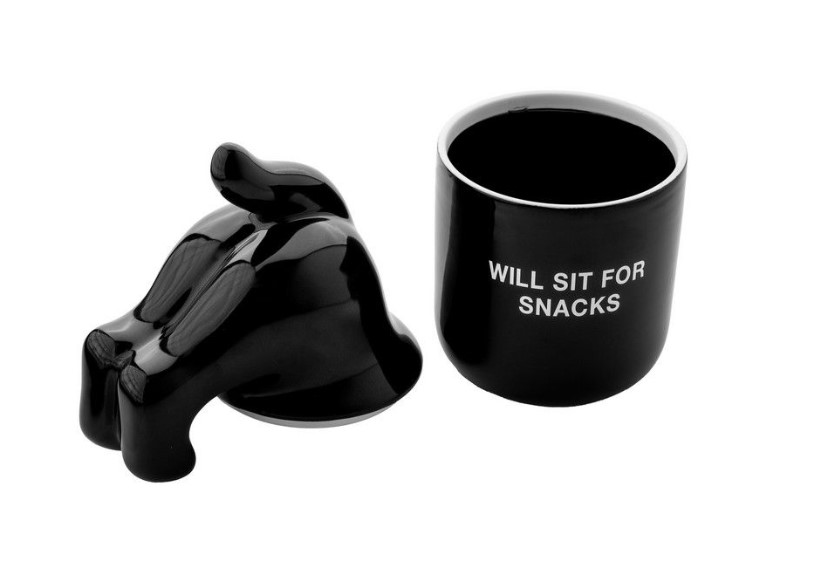 Koekjestrommel snacks zwart teckel