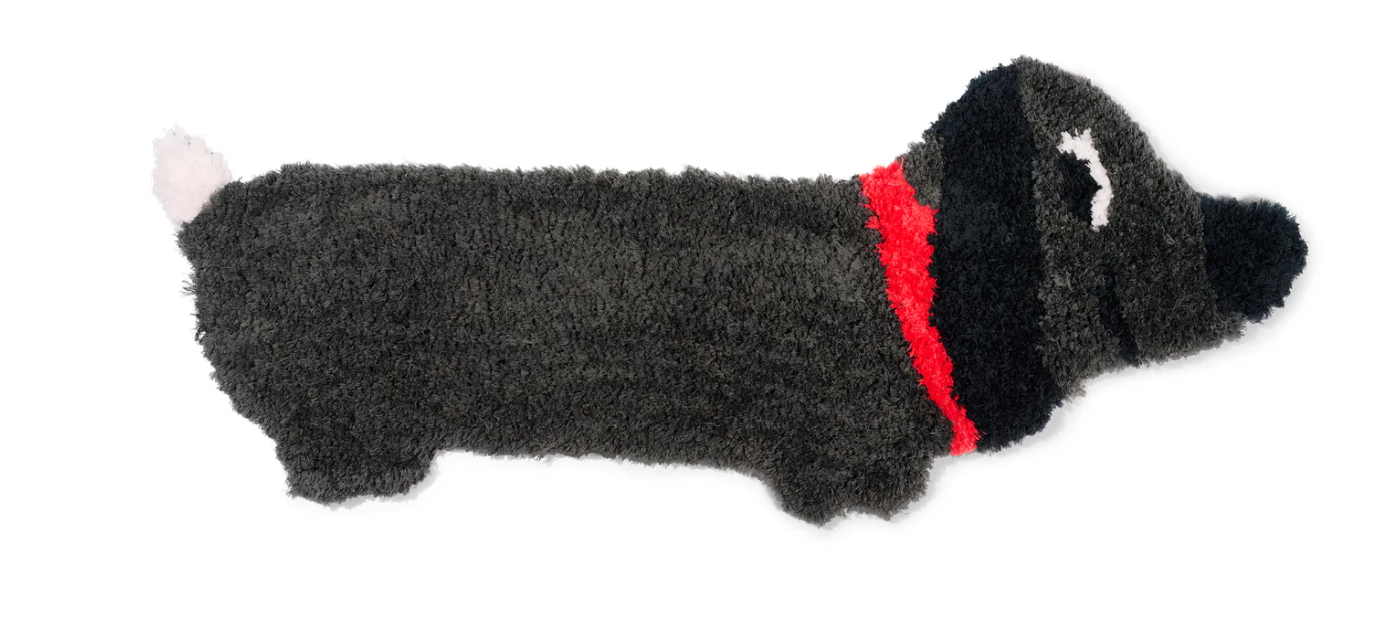 teckel mat teckel tapijt zwart