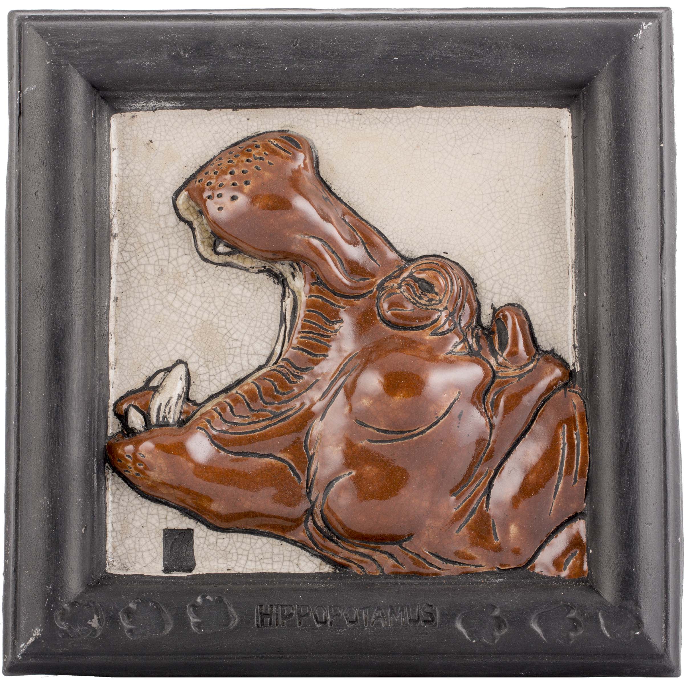 Schilderij nijlpaard