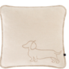 beige teckel kussenhoes 50x50