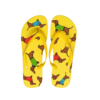 flip flop geel met teckel print