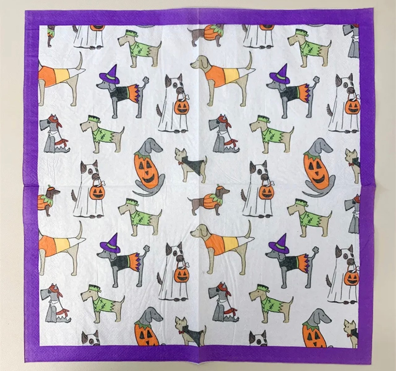 haloween servetten teckel