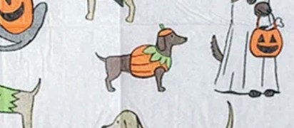 haloween servetten teckel