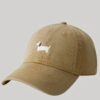 khaki teckelpet met geborduurde teckel_1
