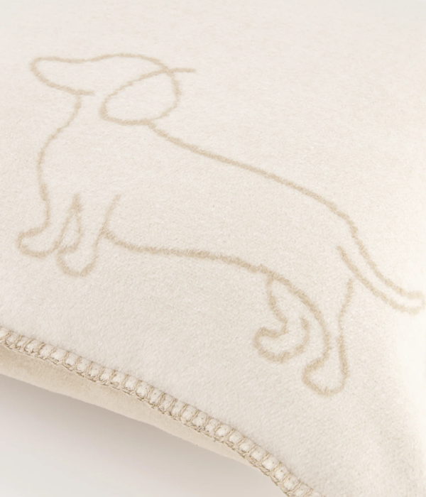 beige teckel kussenhoes 50x50