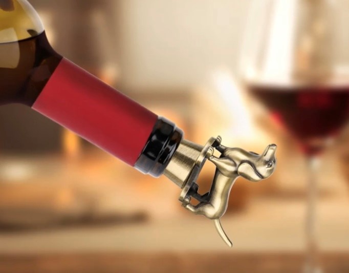 wijnstop brons teckel