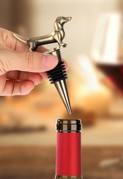 wijnstop brons teckel