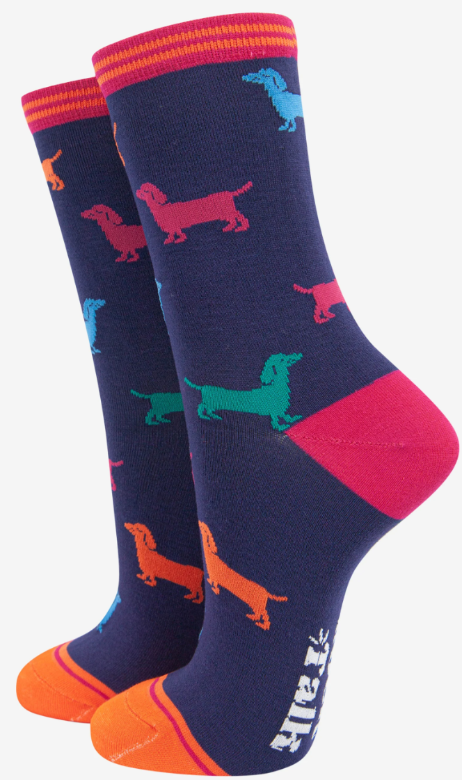 teckel sokken 36-40 teckelprint