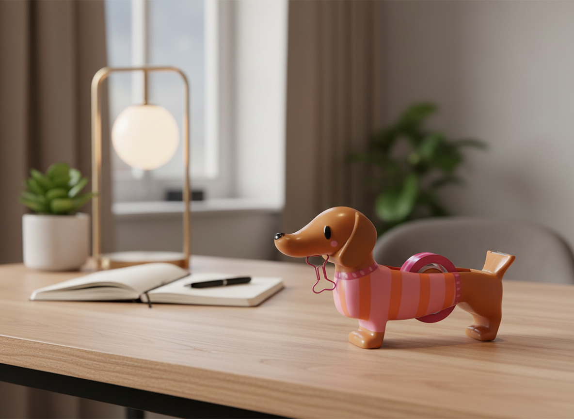 teckel tape dispenser met paperclips