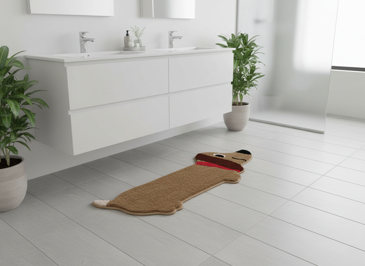 teckel mat teckel tapijt bruin