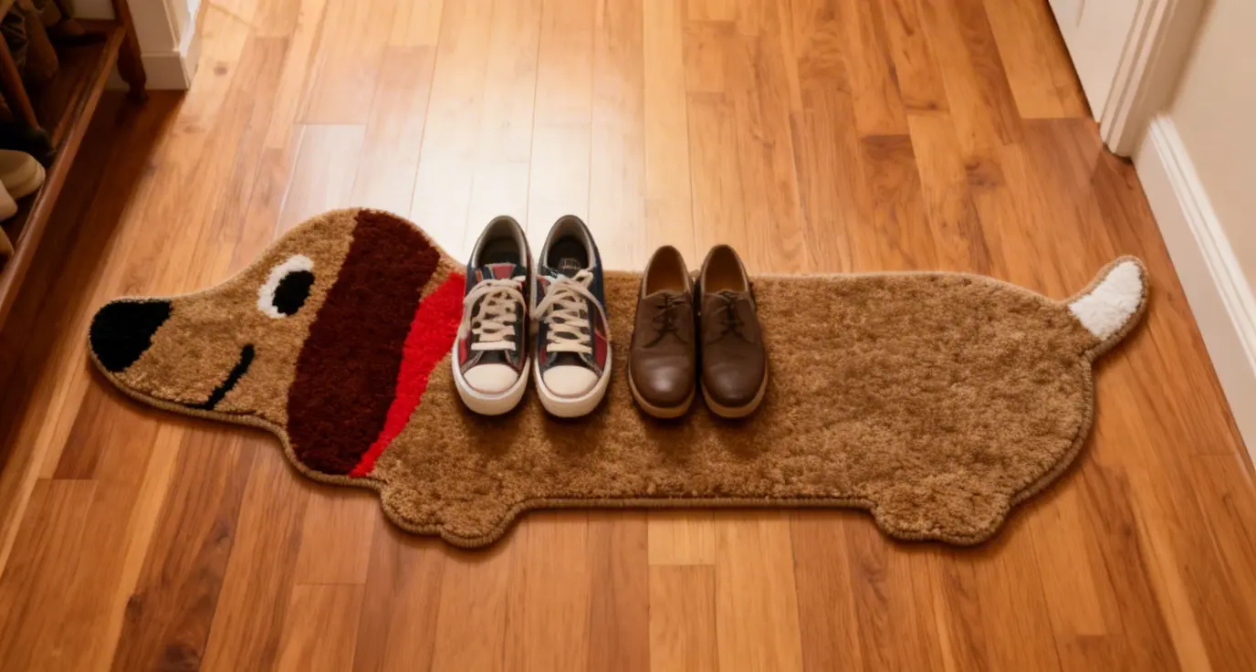 teckel mat teckel tapijt bruin