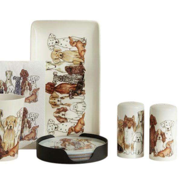 Servies teckels and dogs