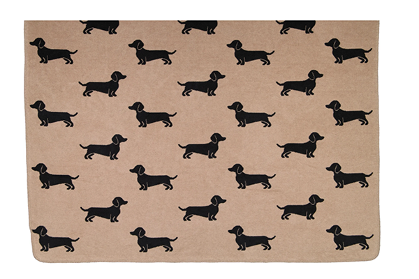 zwarte teckel plaid teckel deken