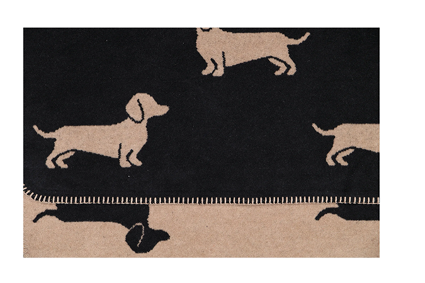 zwarte teckel plaid teckel deken