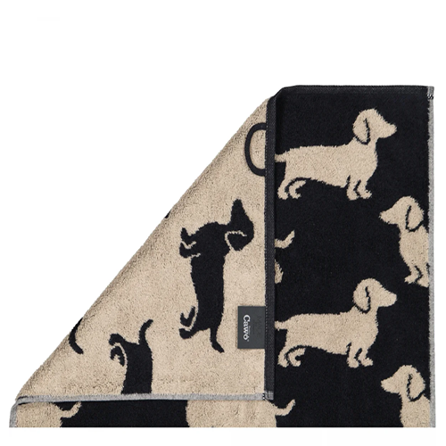 zwarte teckel handdoek 30x50_2 - kopie