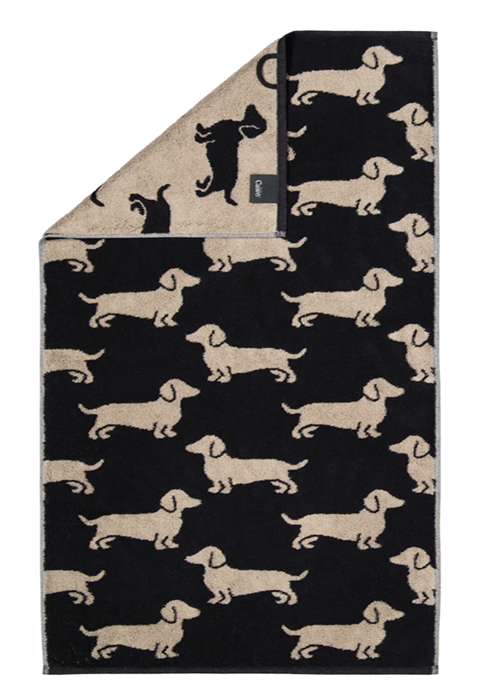 zwarte teckel handdoek 50x100_1 - kopie